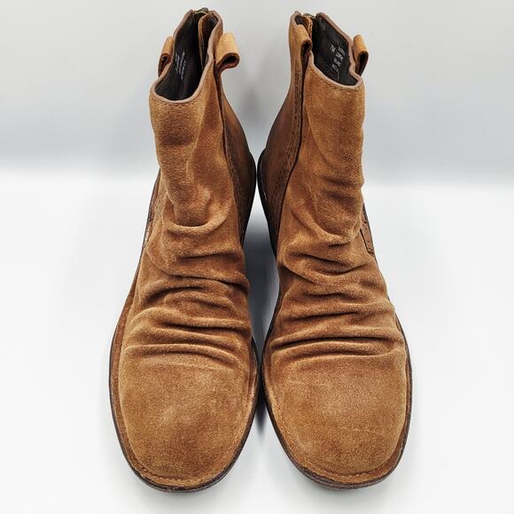 Bionica Destiney Camel Brown Suede Slouch Ankle Wedge Boots Women’s Size 7M - Picture 5 of 9